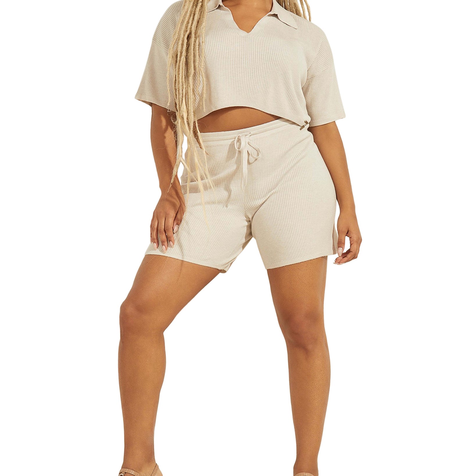 GUESS Women Charli Bermuda Sweat Shorts