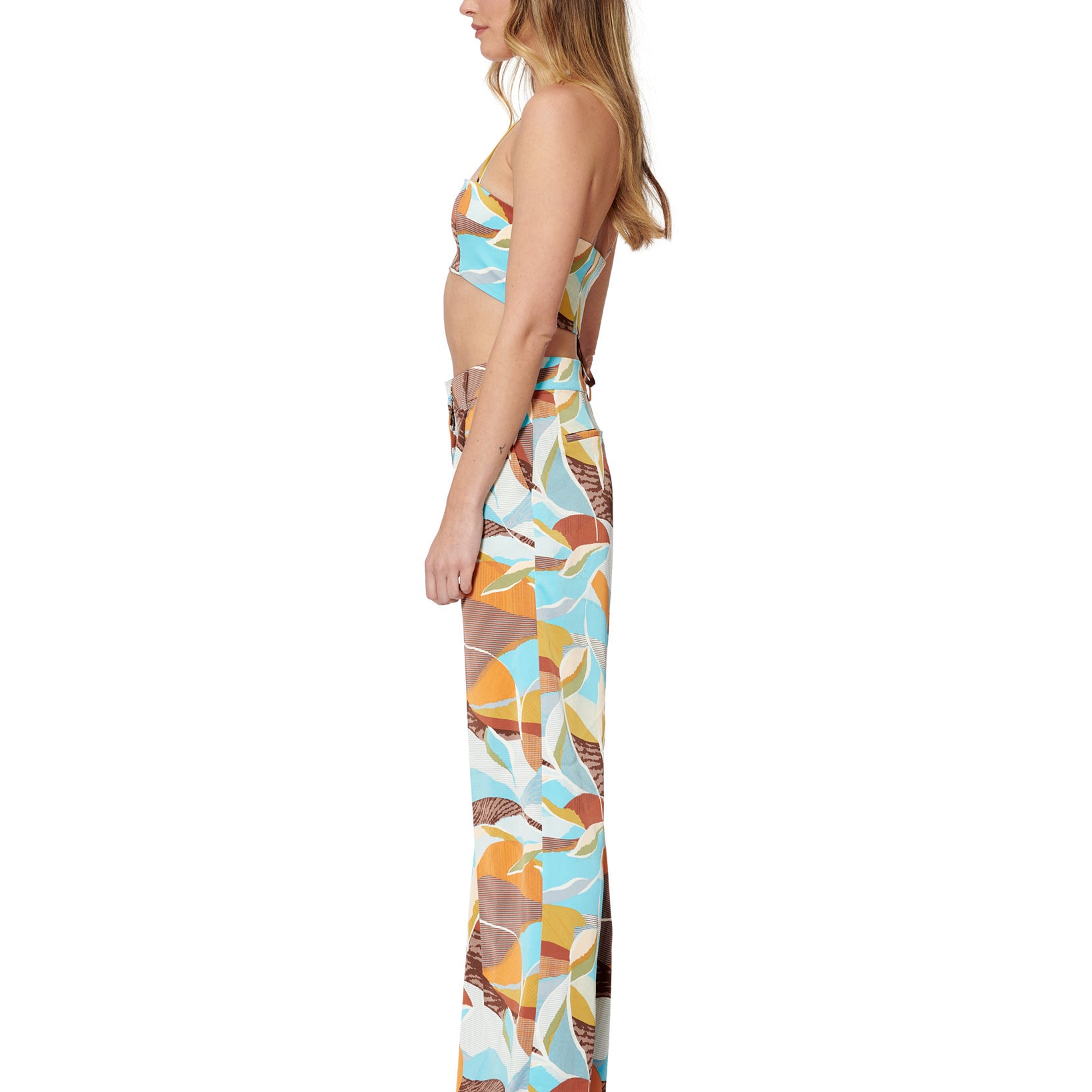 Bar III Women Tropical Print Wide Leg Pants