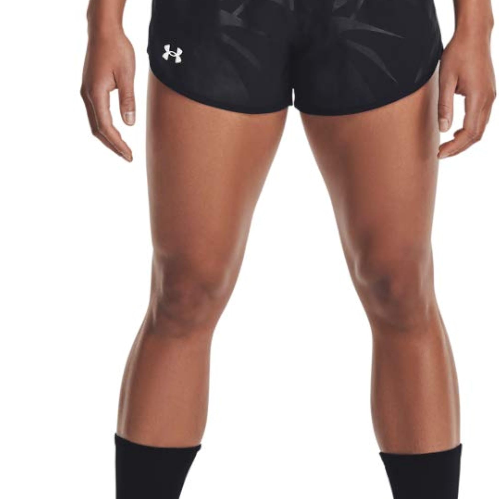Under Armour Women Fly by 2.0 Printed Running Shorts Black