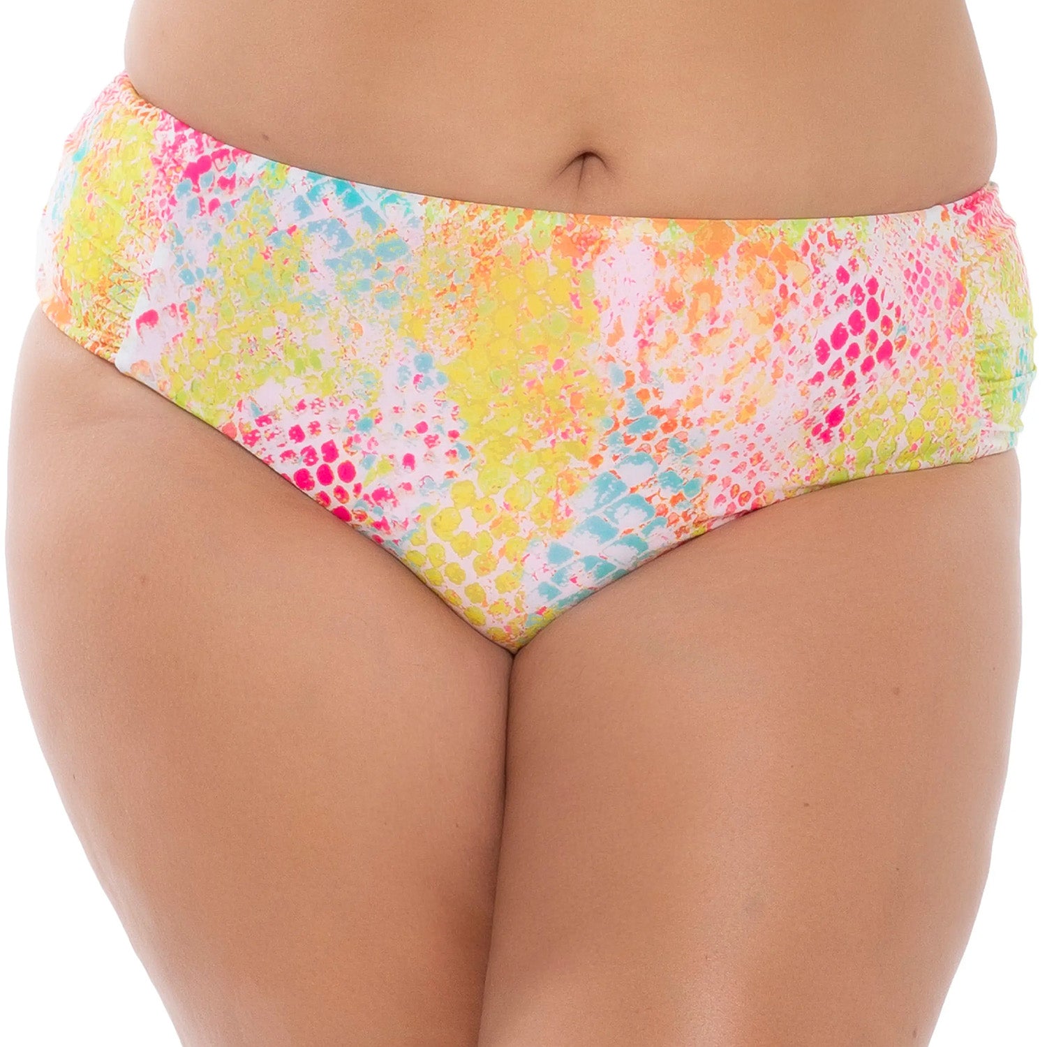 Becca by Rebecca Women Plus Mamba Snake Printed Bikini Bottoms Multi
