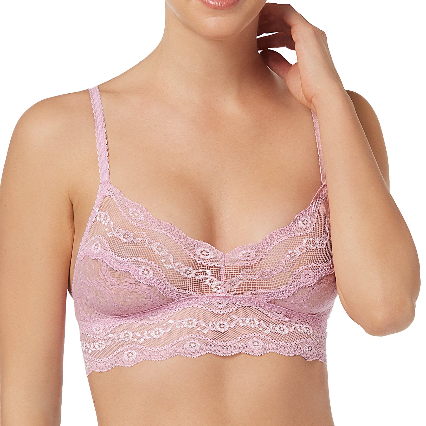 b.temptd Women Lace Kiss Bralette 910182 Pastel Lavender