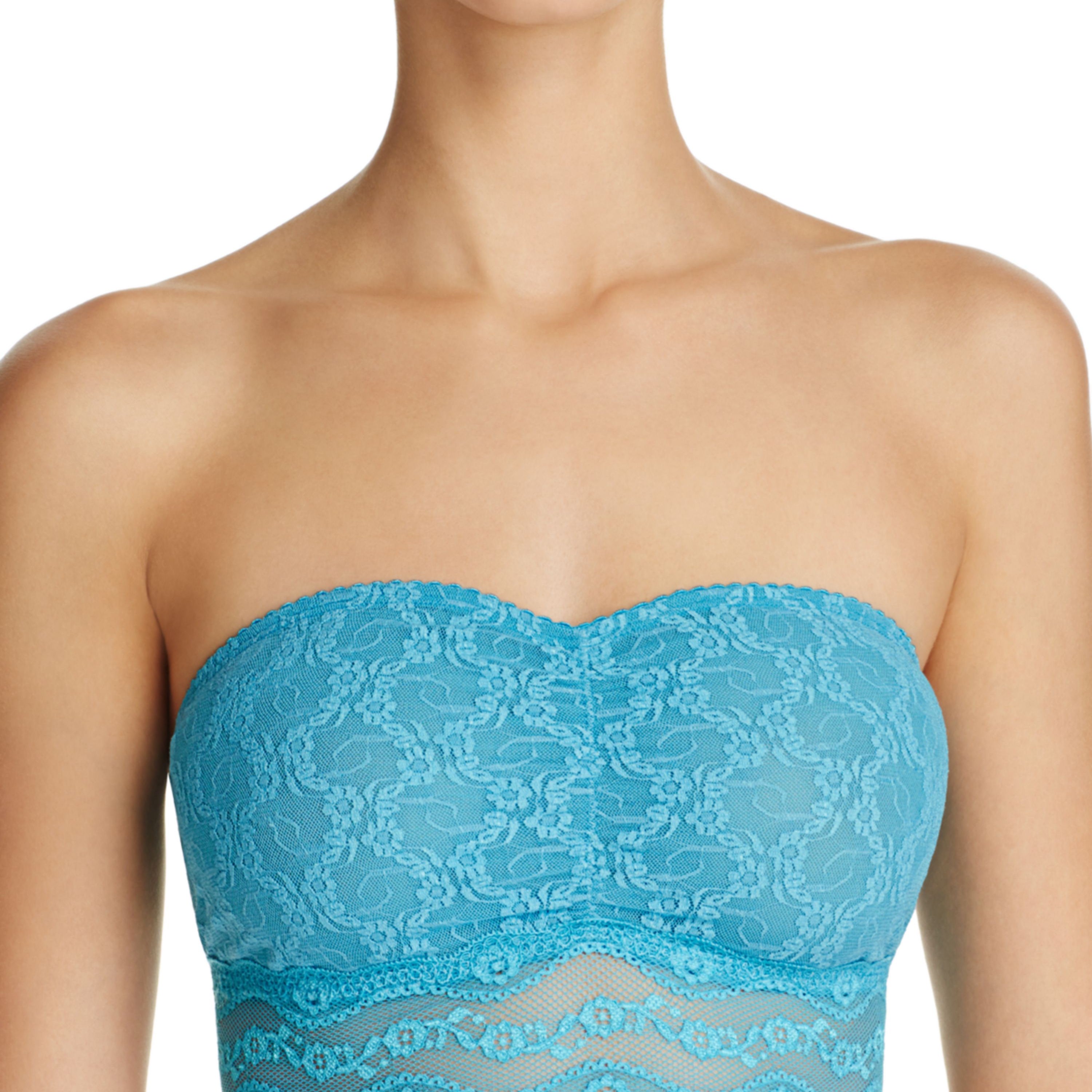 b.temptd Women Lace Kiss Bandeau Bralette Barrier Reef