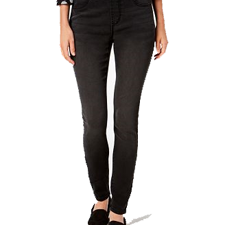 Style & Co Womens Pull On Jeggings Black Smudge