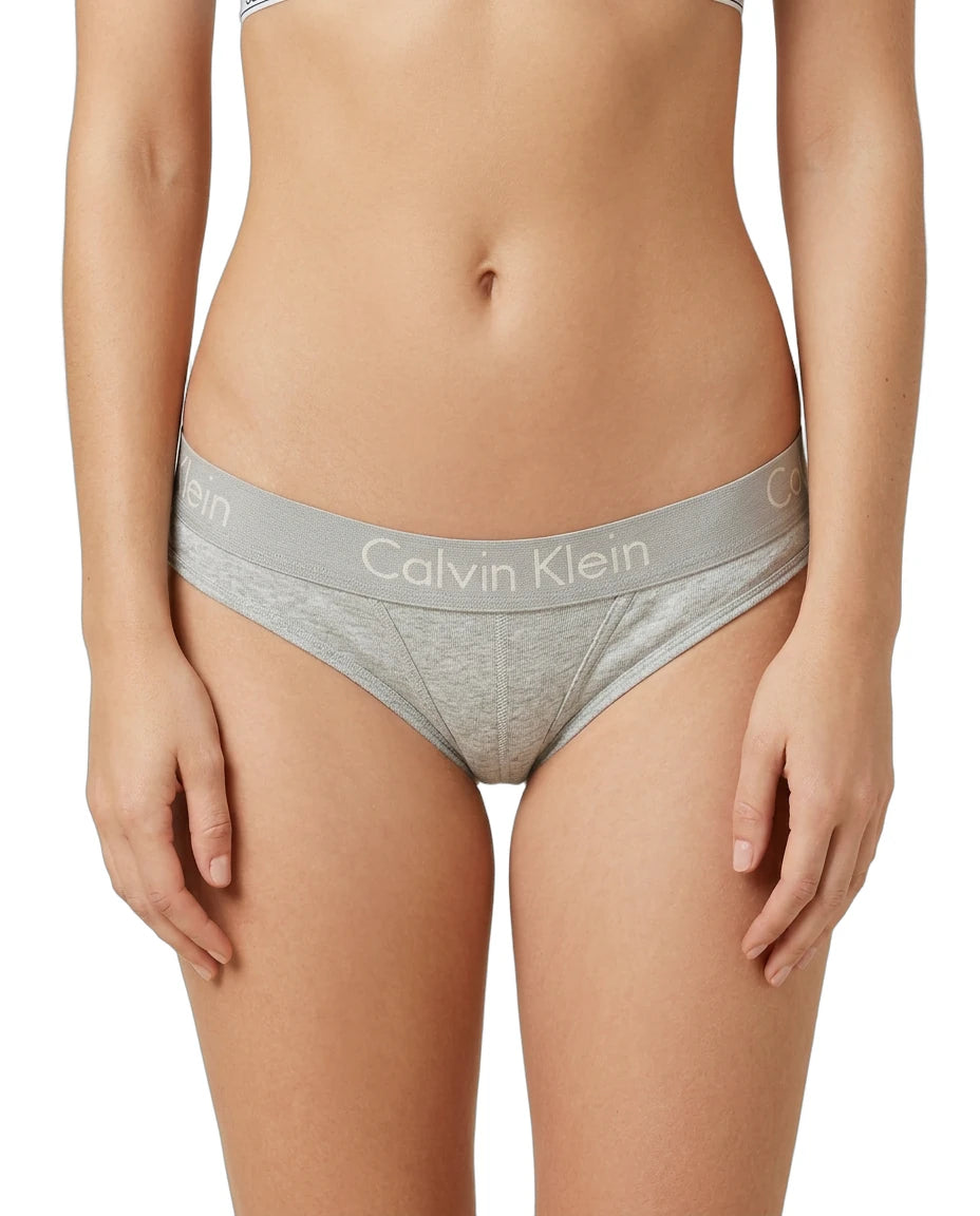 Gray Calvin Klein underwear on a white background