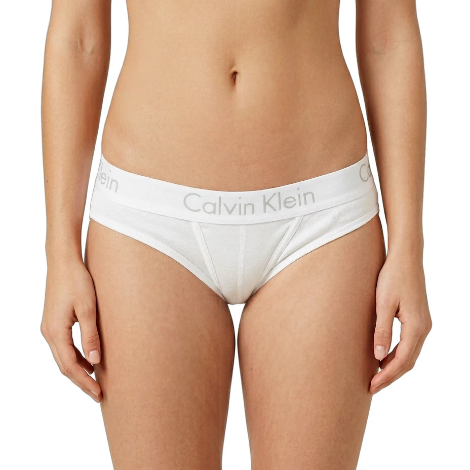 White Calvin Klein underwear on a white background