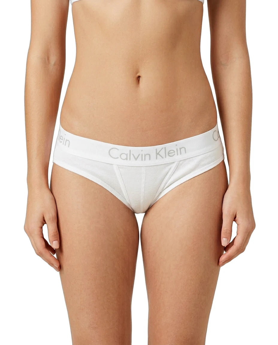 White Calvin Klein underwear on a white background