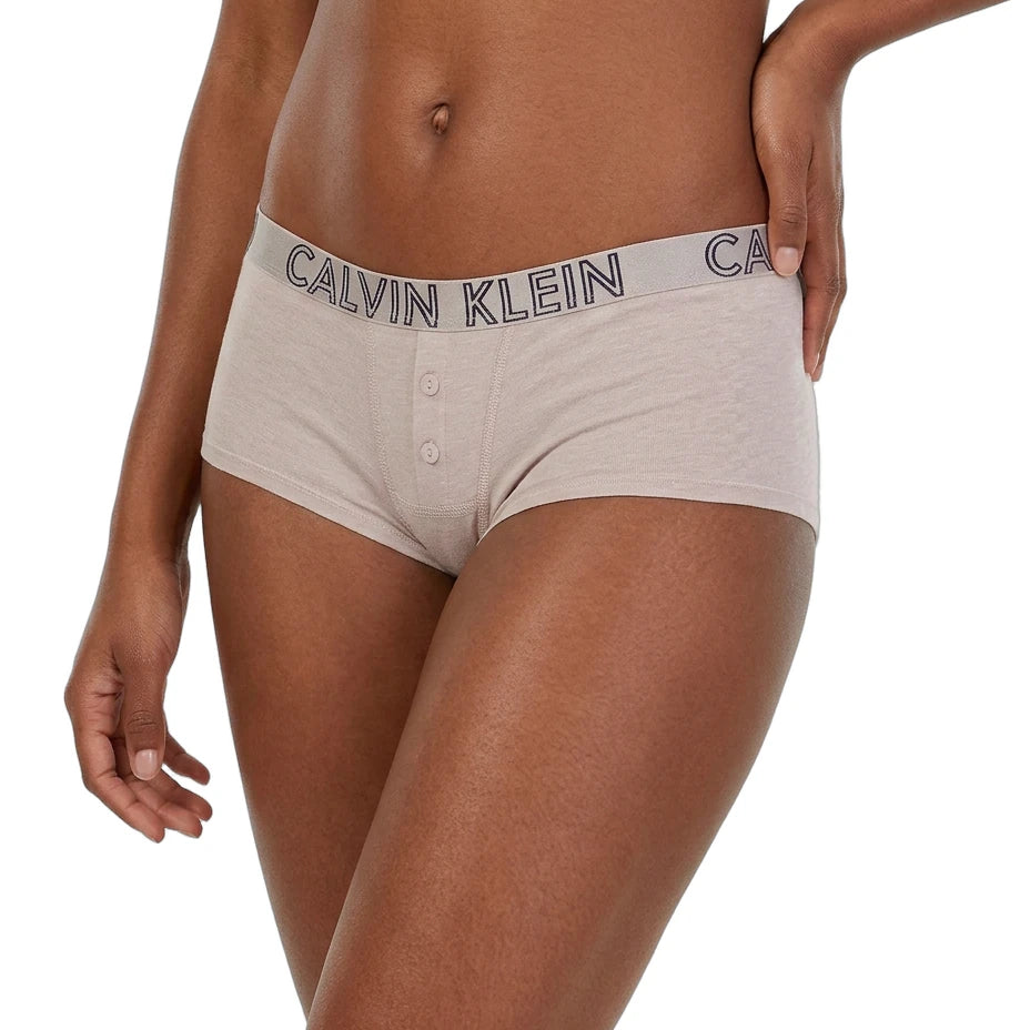 Beige Calvin Klein underwear on a white background
