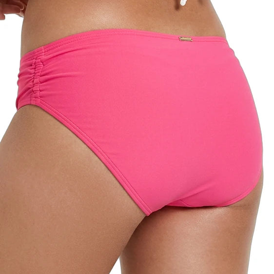 Pink calvin klein bikini bottom on a white background