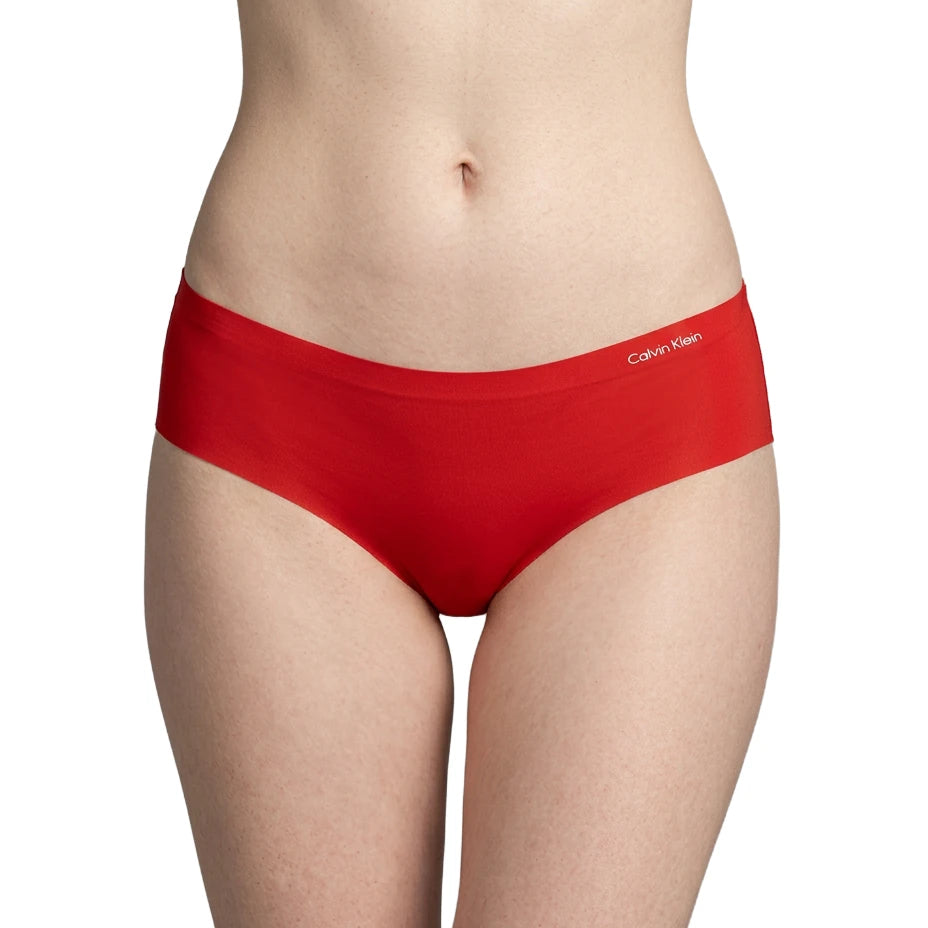 Red Calvin Klein underwear on a white background