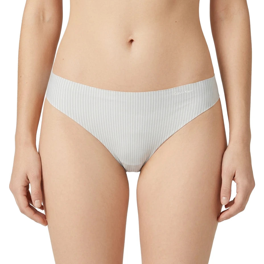 Light gray ribbed bikini bottom on a white background