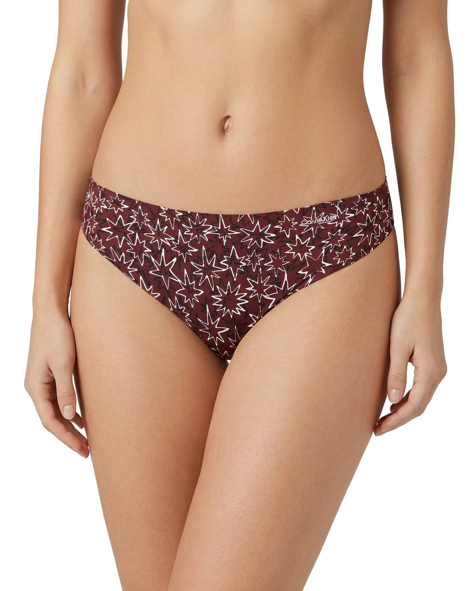 Patterned underwear worn by a person on a white background