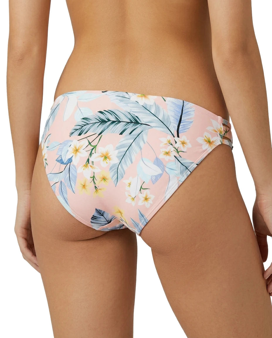 Floral-patterned bikini bottom on a white background