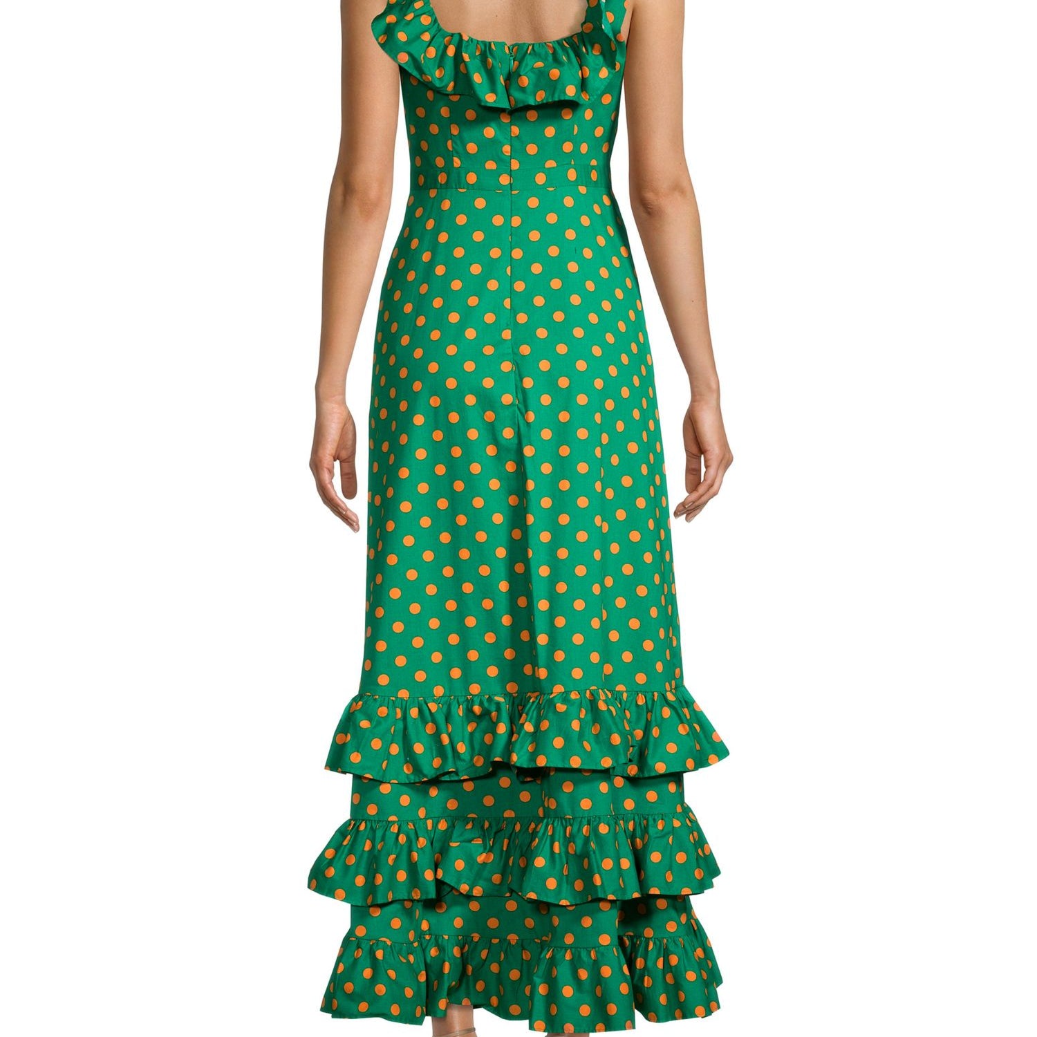 BCBGMAXAZRIA Women Polka Dot Tiered Dress