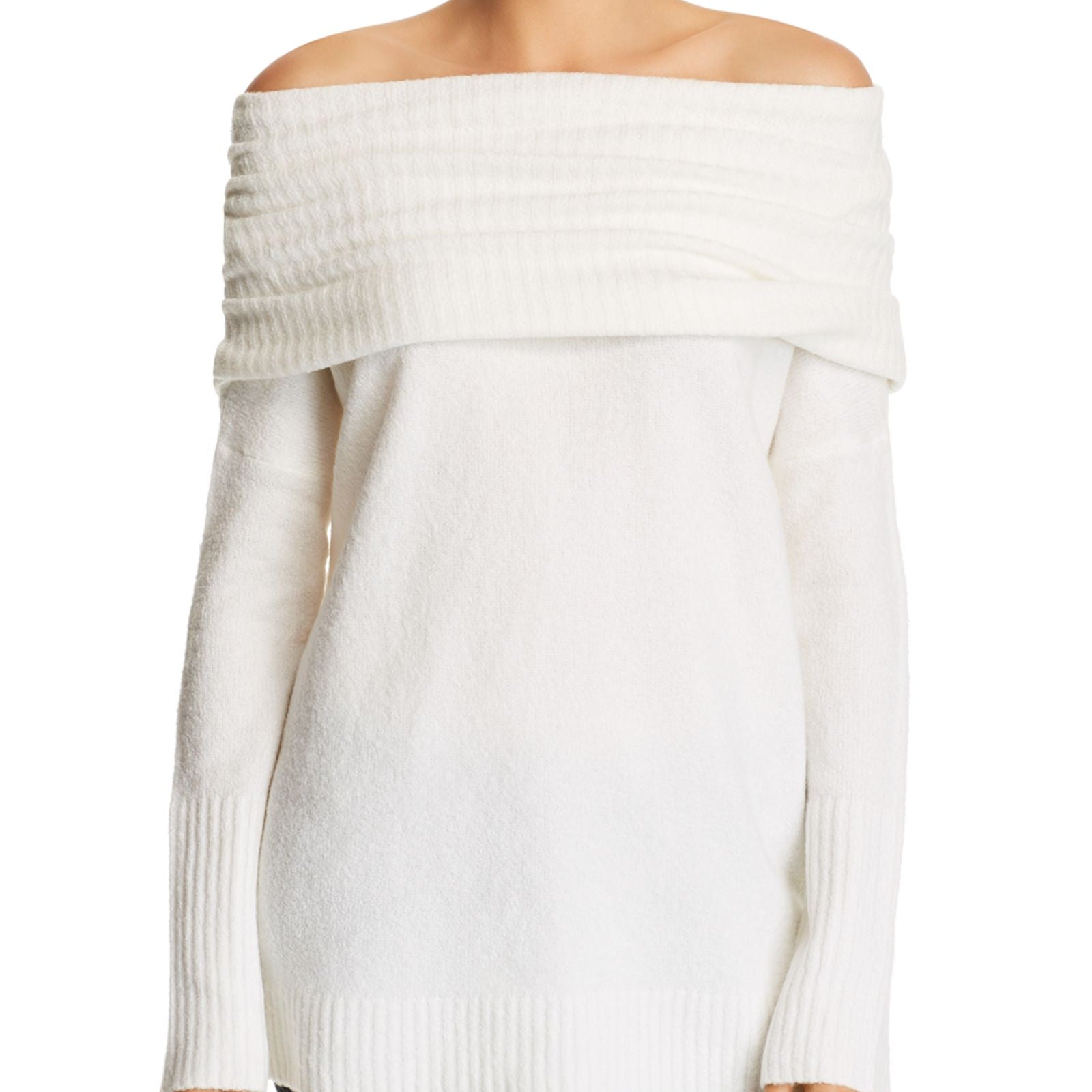 French Connection Women Cowl Neck Sweater Winter White