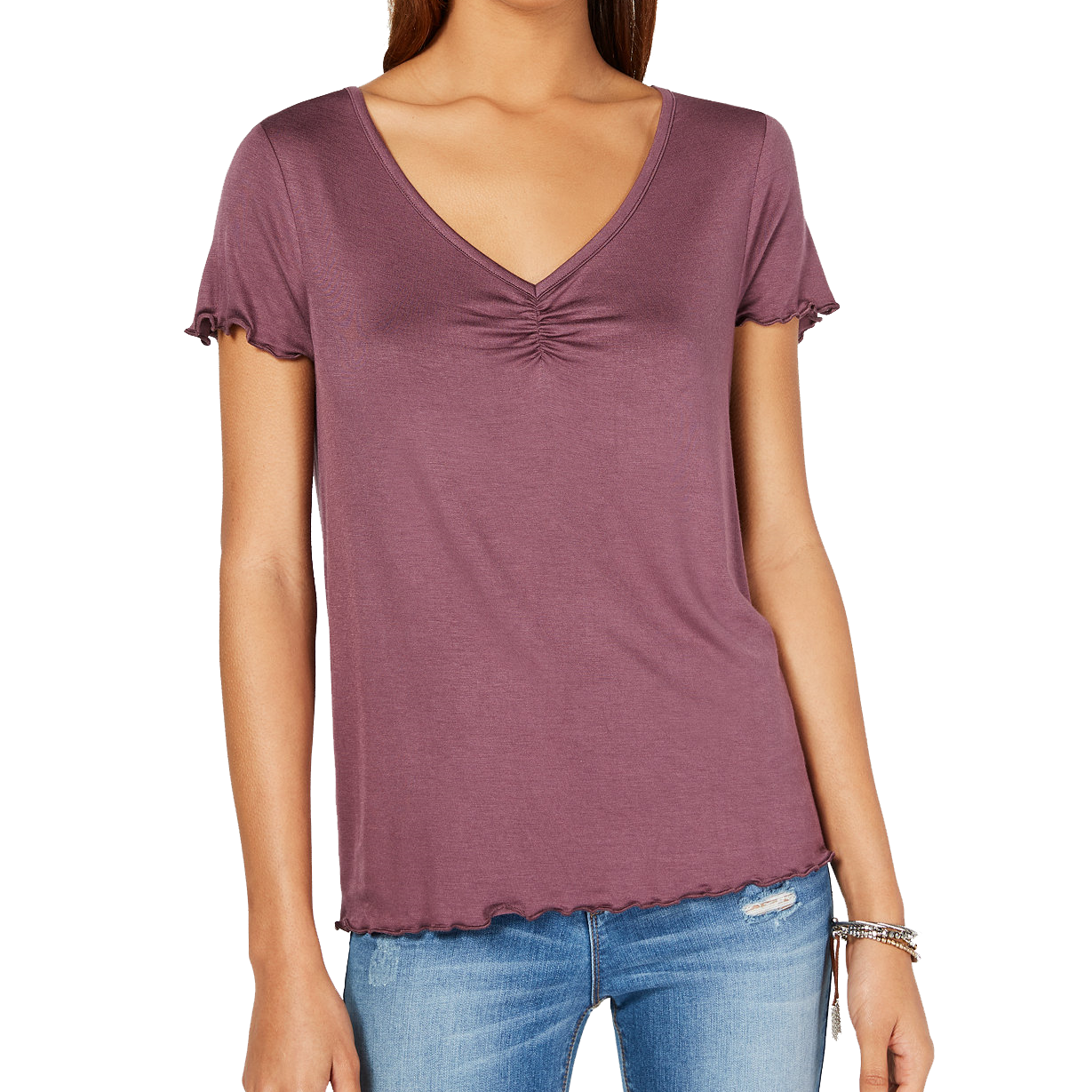 Hippie Rose Women Ruched T Shirt
