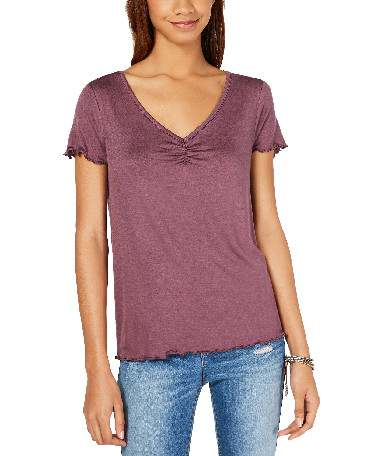 Hippie Rose Women Ruched T Shirt