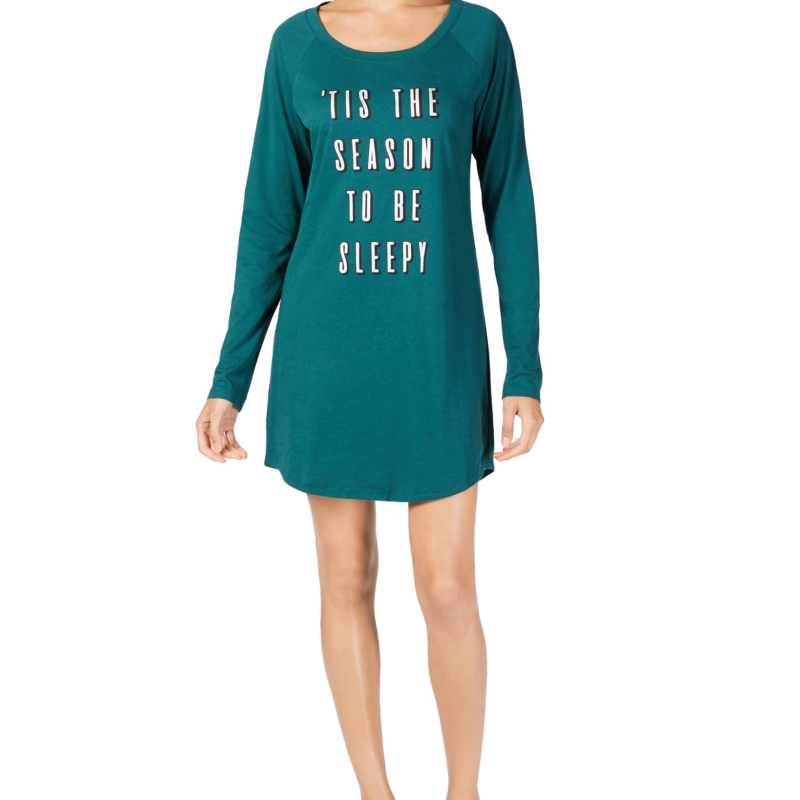 Jenni by Jennifer Moore Women Graphic Print Sleepshirt Tis The Season
