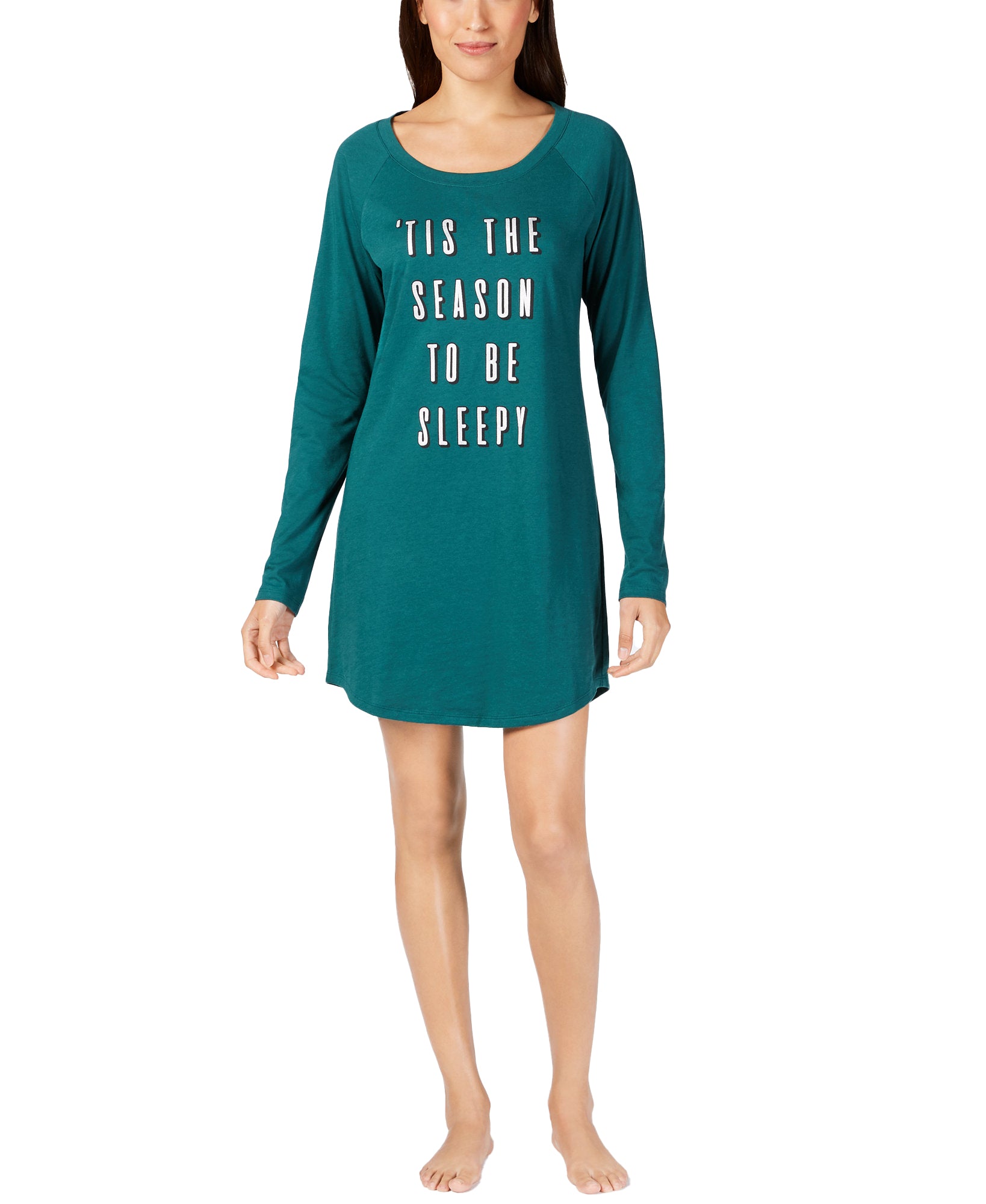 Jenni by Jennifer Moore Women Graphic Print Sleepshirt Tis The Season