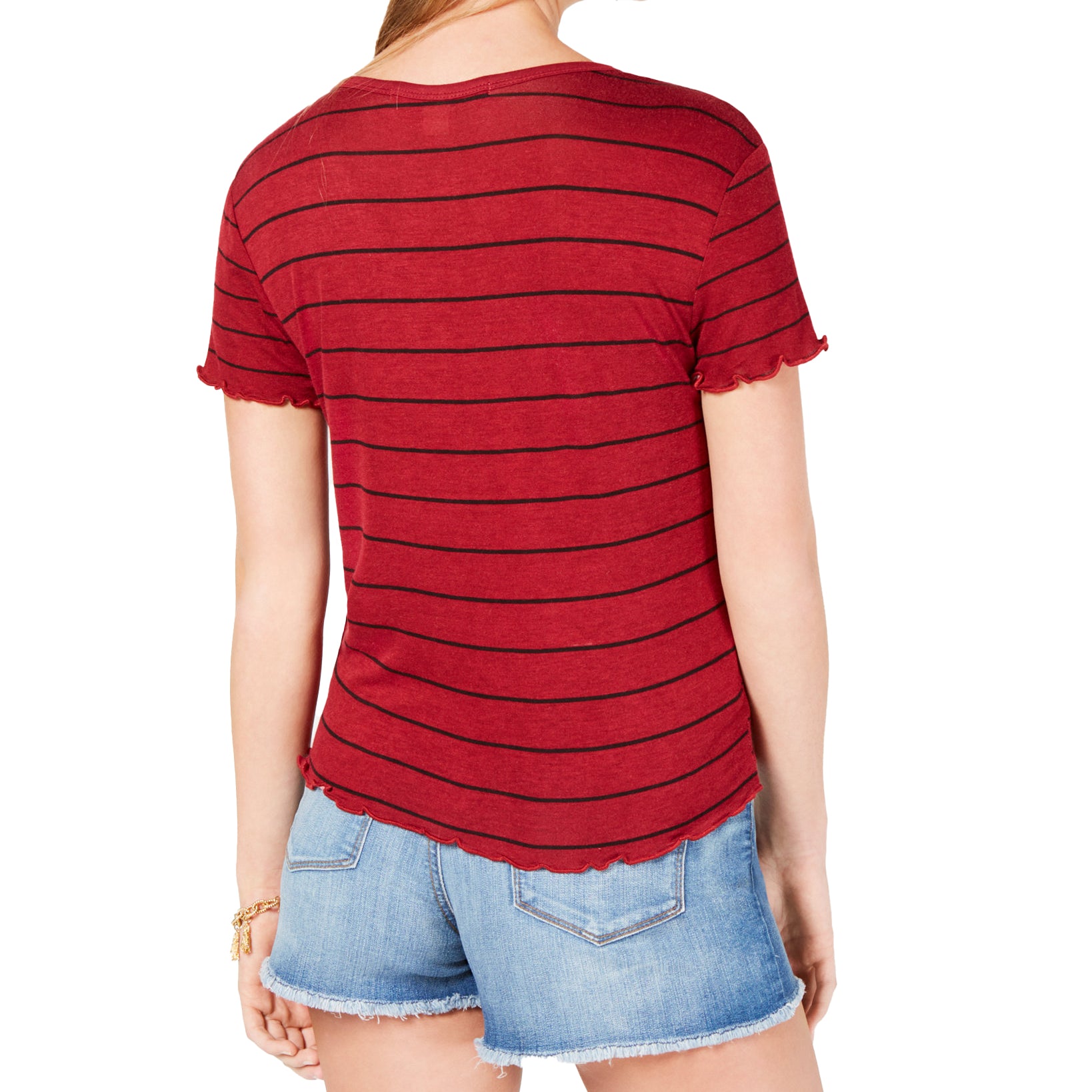 Rebellious One Not Today Striped Graphic T Shirt