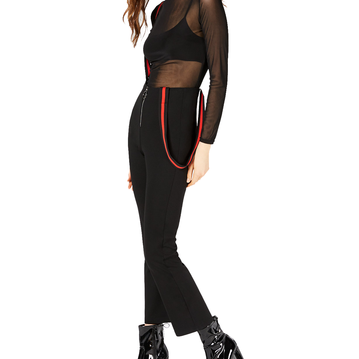 Waisted Women Striped Overalls