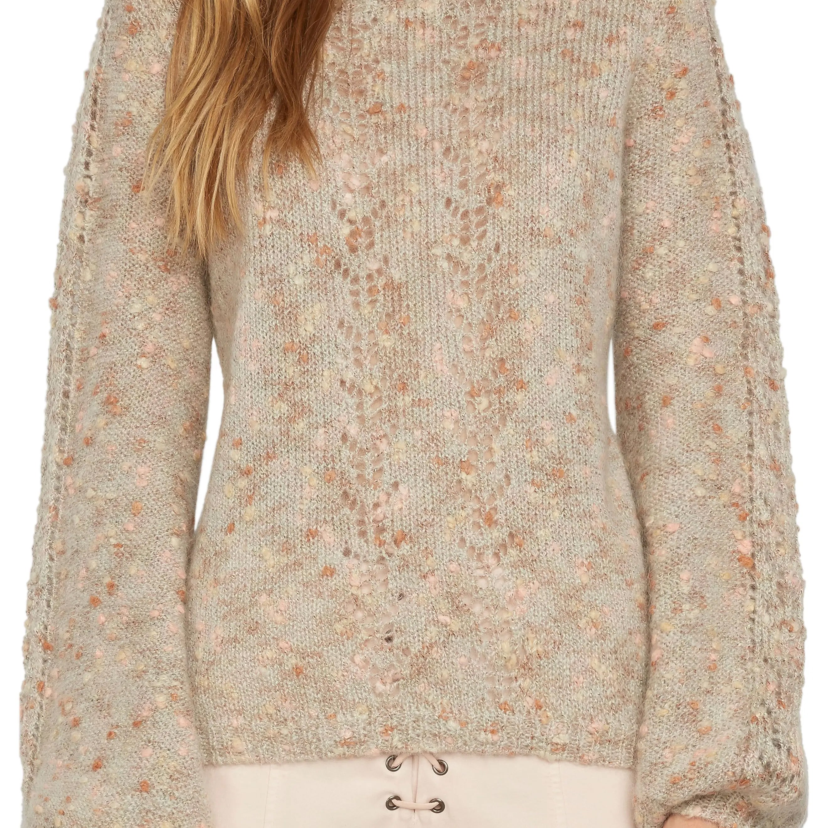 Willow & Clay Women Tie Back Sweater Beige