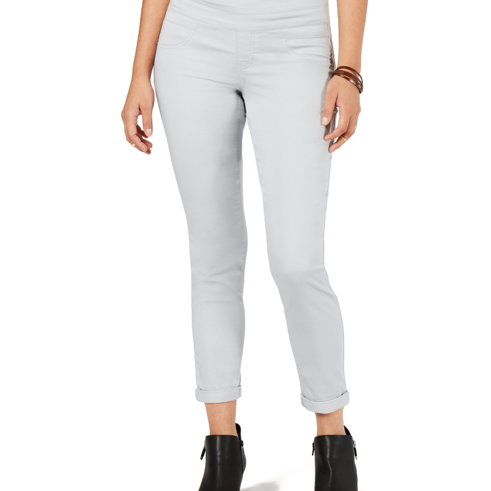 Style & Co Rolled Hem Skinny Pants Misty Harbour
