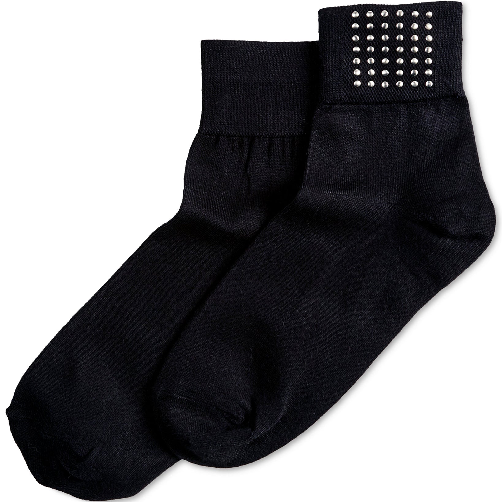 Hue Women Studded Shortie Socks Black