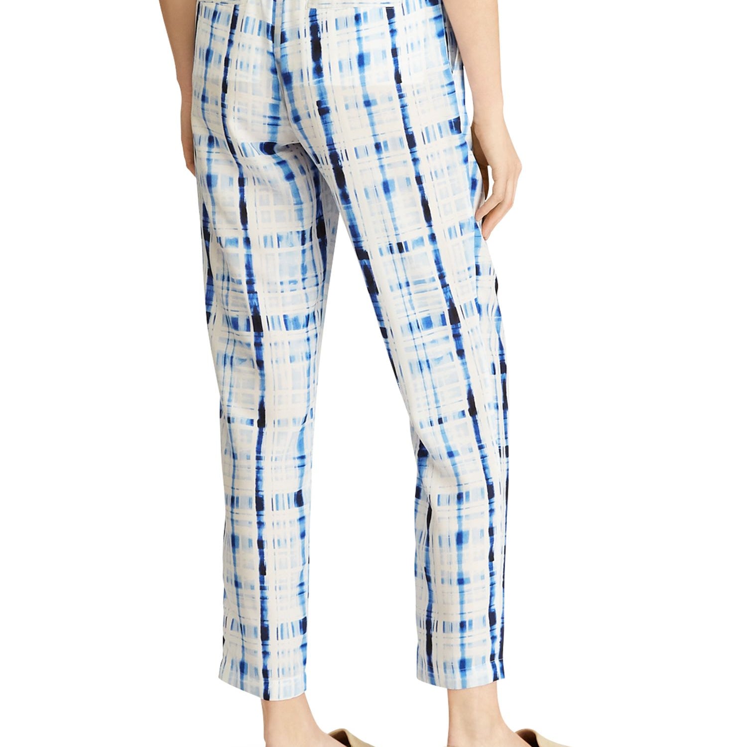 LAUREN Ralph Lauren Women Tie Dye Plaid Pants