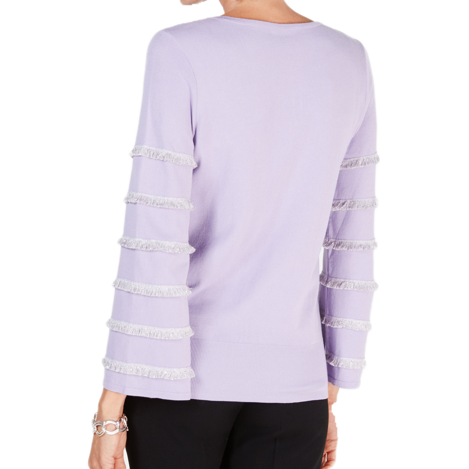 Alfani Women Tiered Fringe Pullover