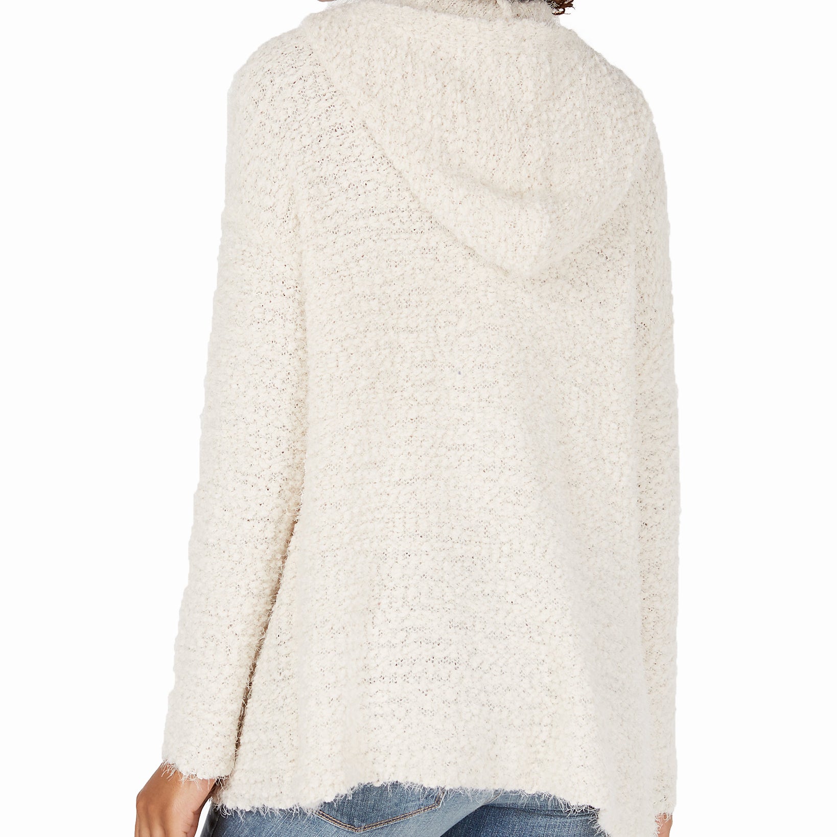 Say What? Open Front Hoodie Cardigan Sweater