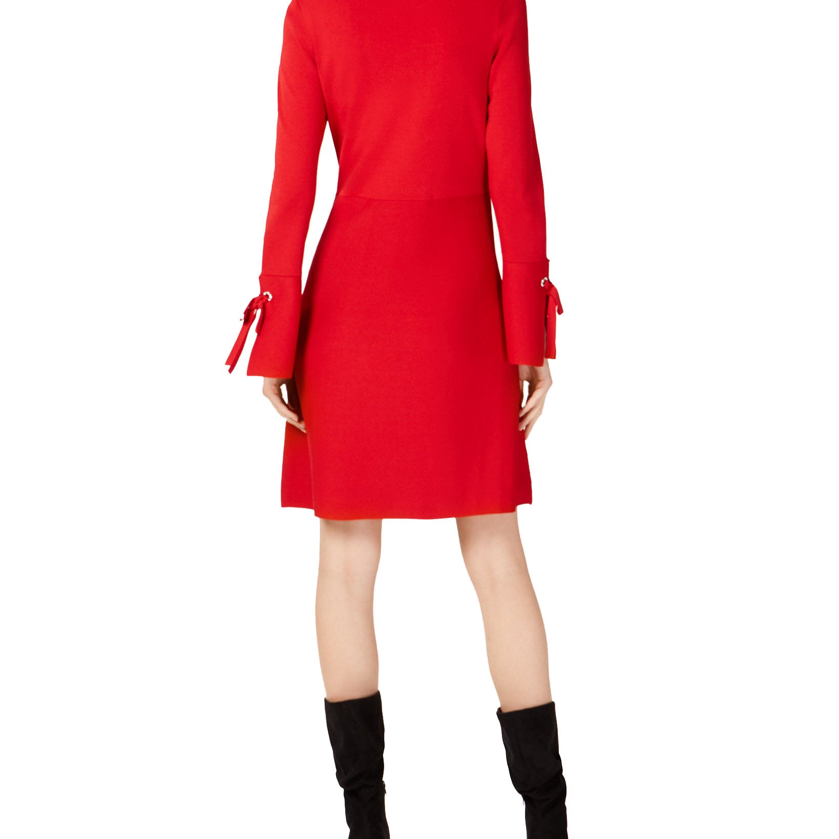 INC International Concepts Women Grommet Bell Sleeve Sweater Dress