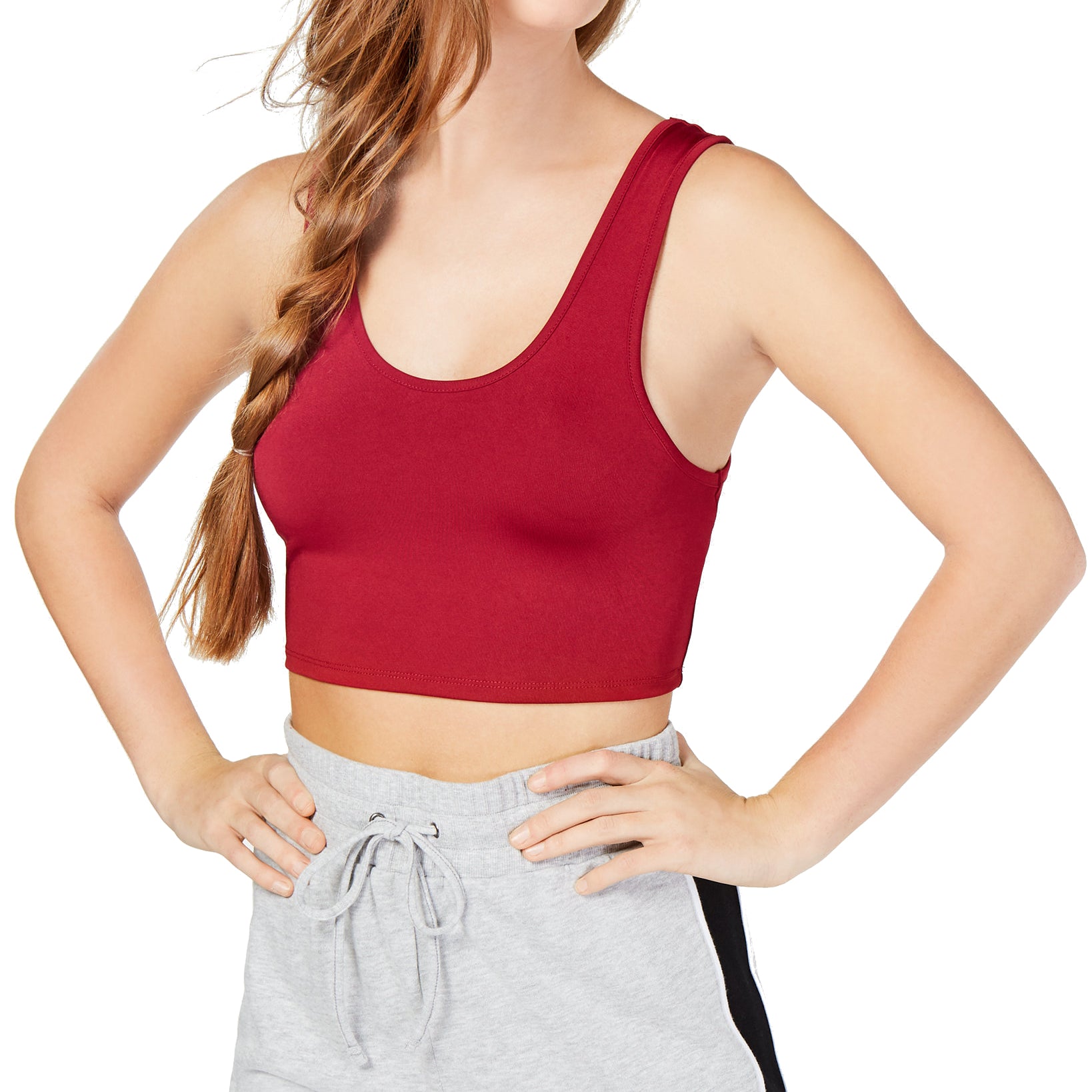 Material Girl Juniors Low Impact Biker Bra Beet Red