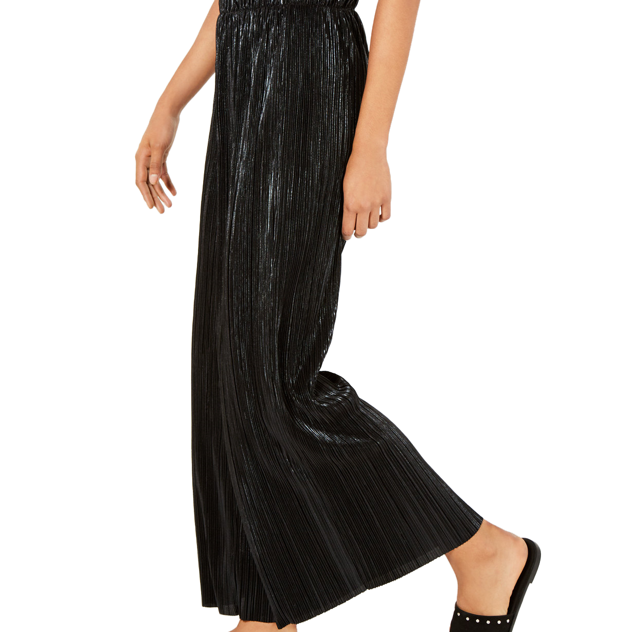 Be Bop Women Pleated Metallic Pants