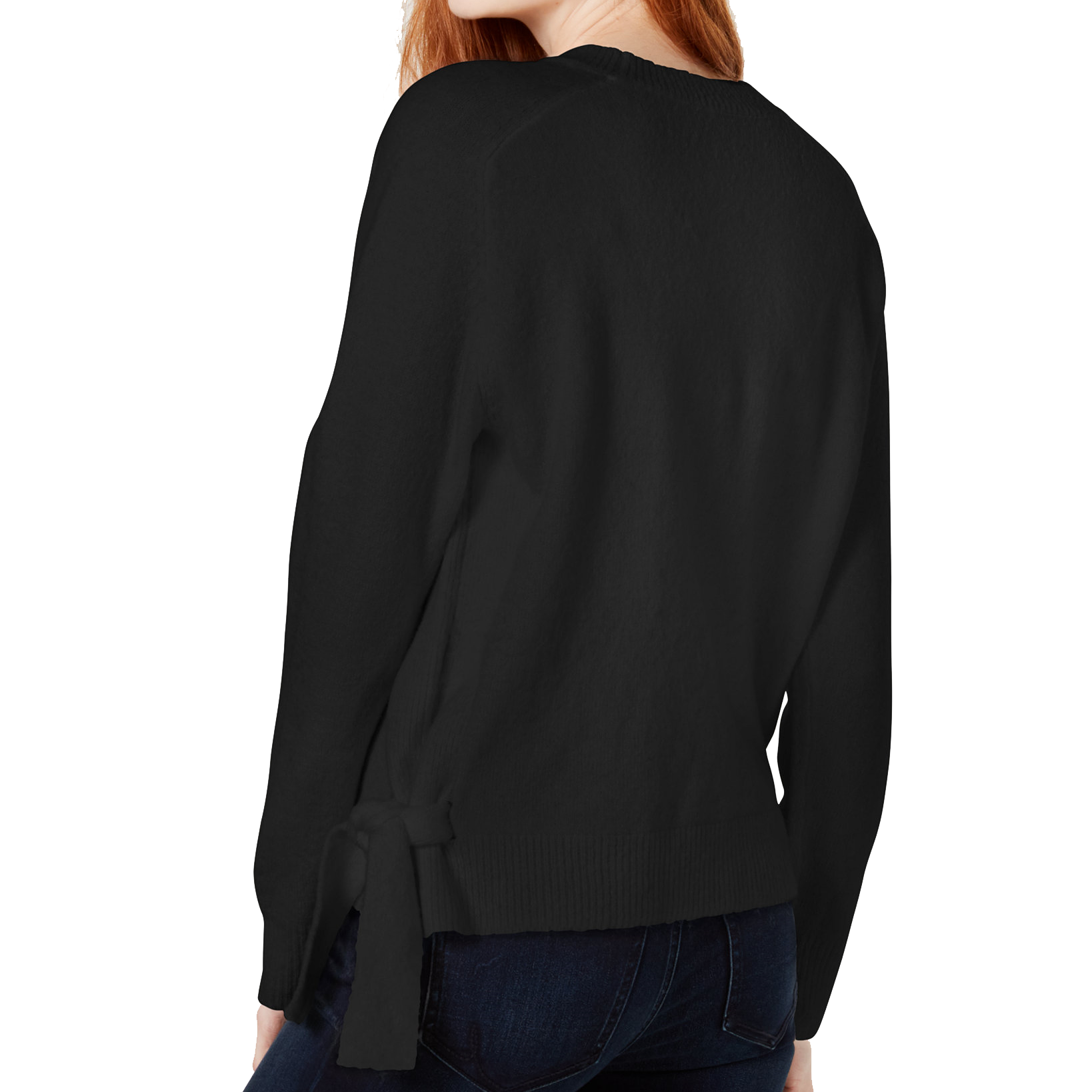 Hooked Up by IOT Women Tie Hem Sweater