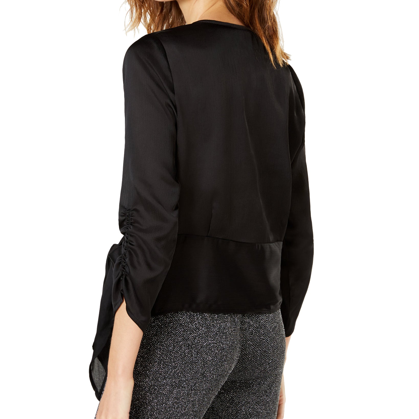 INC International Concepts Women Velvet Wrap Top