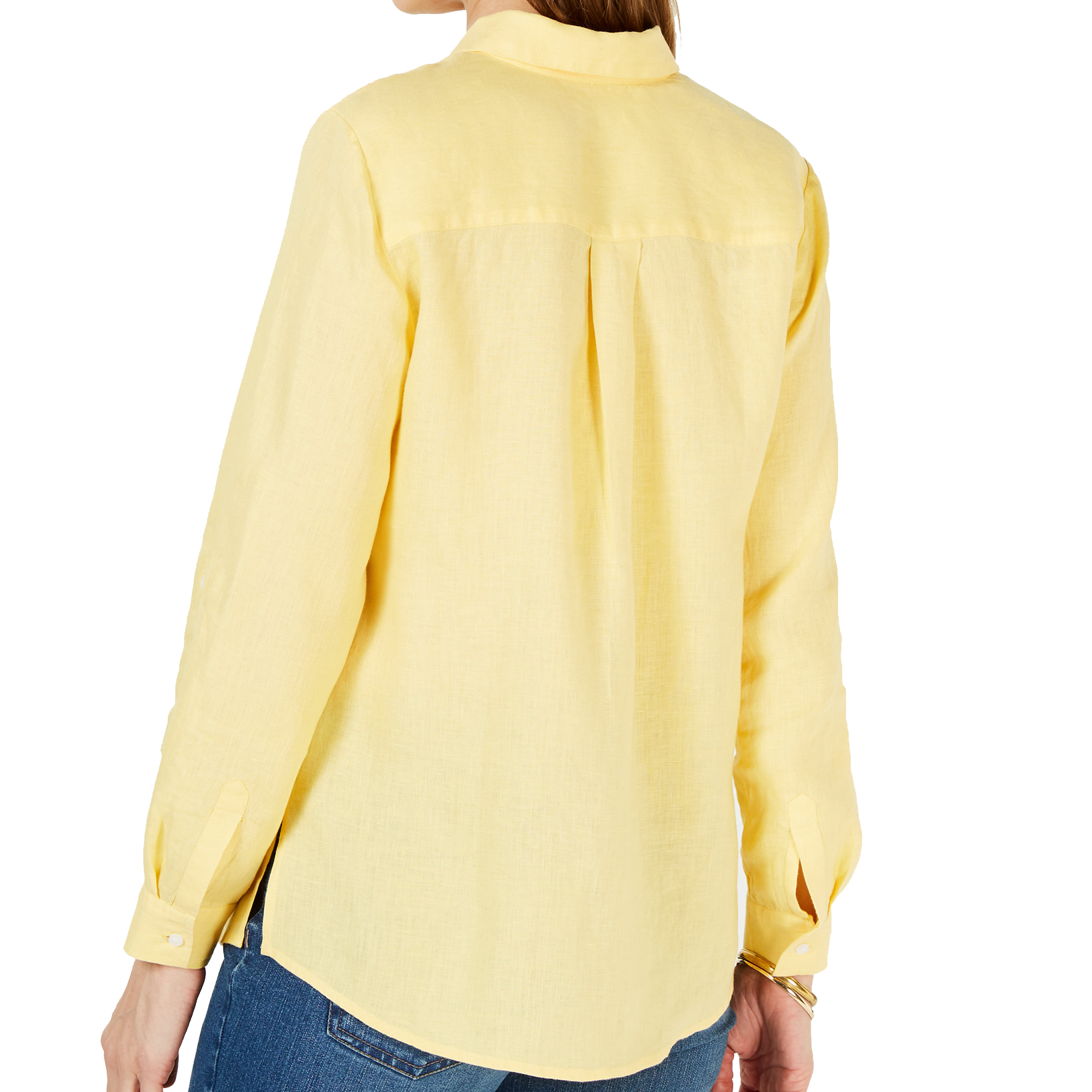 Charter-Club-Women-Petite-Linen-Button-Front-Shirt