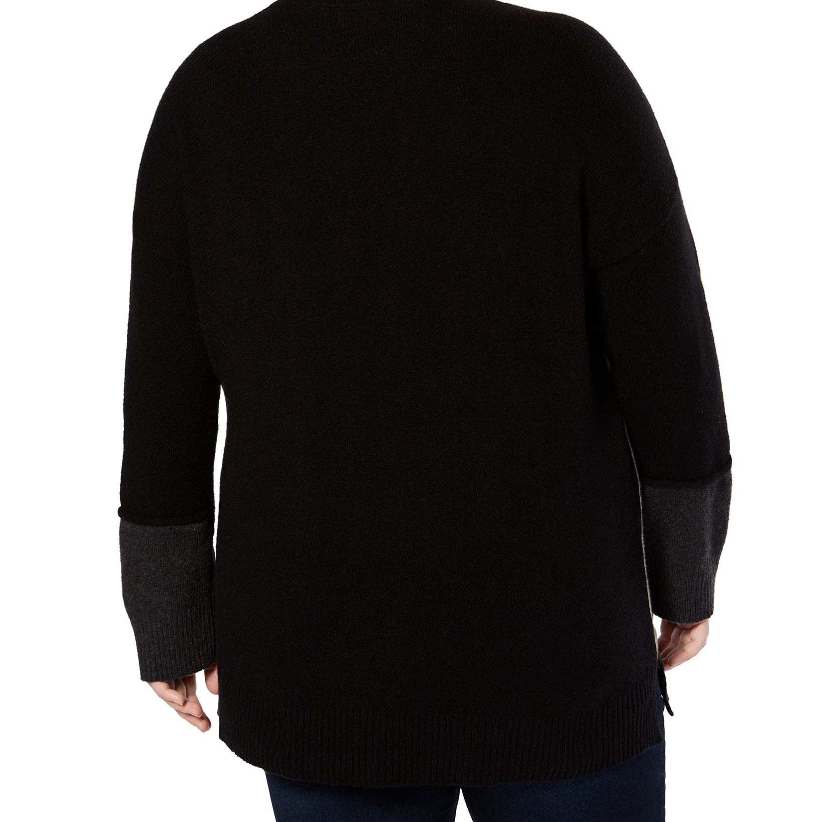 Style & Co Women Plus Colorblock Tunic Sweater