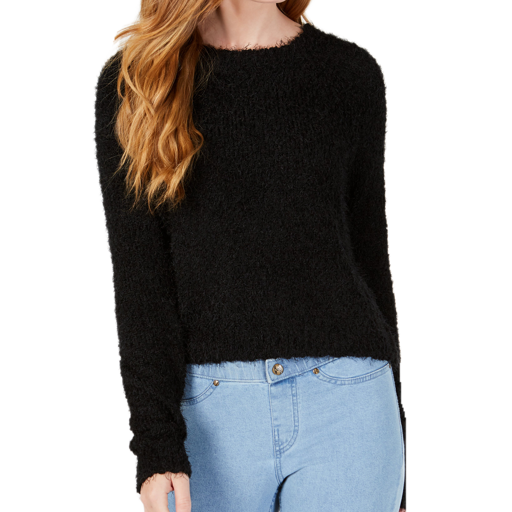 Freshman Fuzzy Pullover Sweater Mineral Black