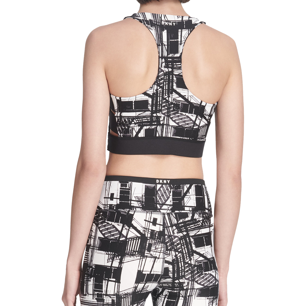 DKNY Women Sport Escape Printed Low Impact Racerback Sports Bra DP8T6075