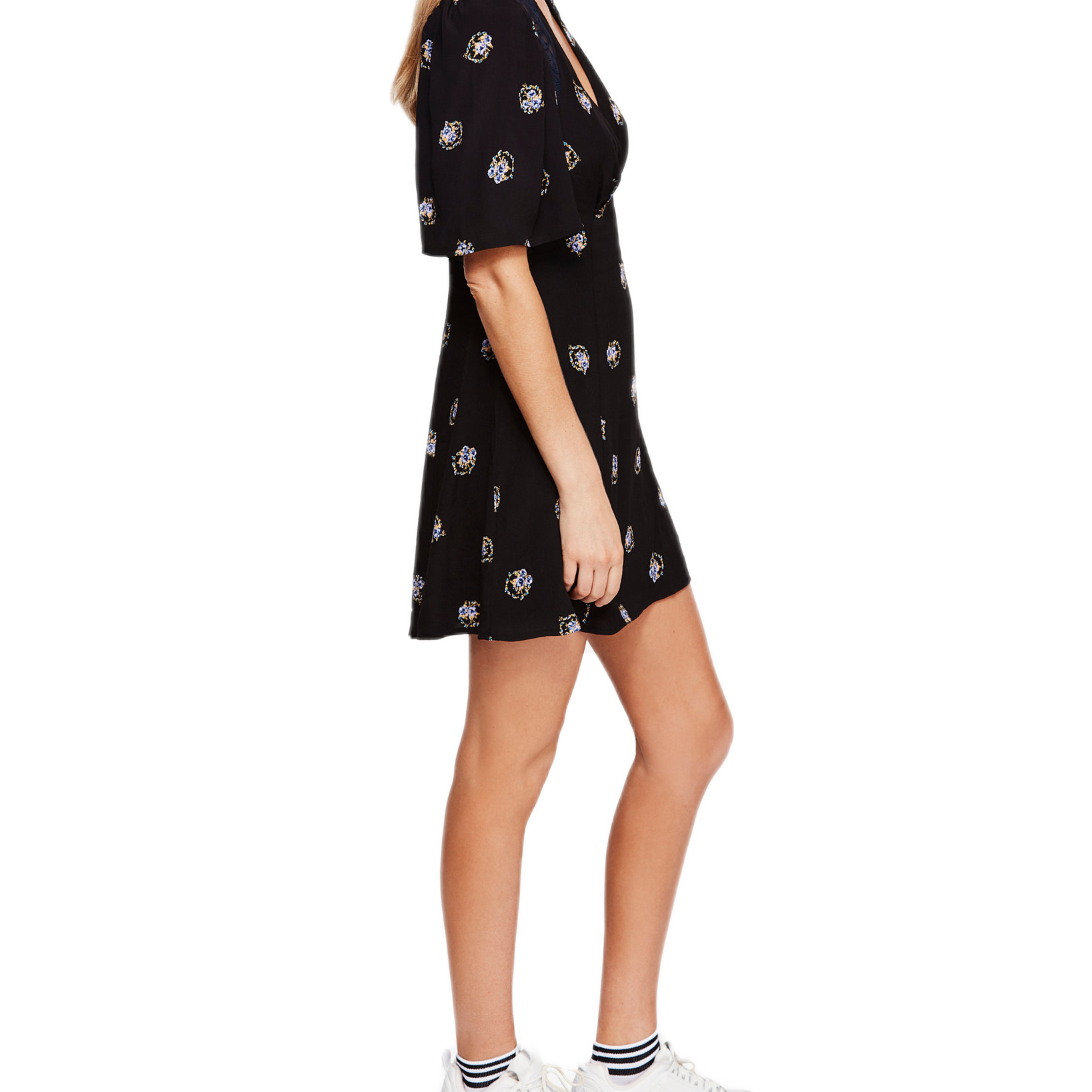 Free People Women Mockingbird Open Back Mini Dress