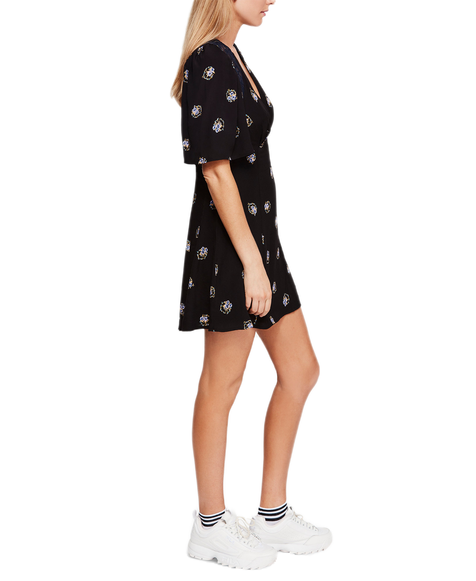 Free People Women Mockingbird Open Back Mini Dress