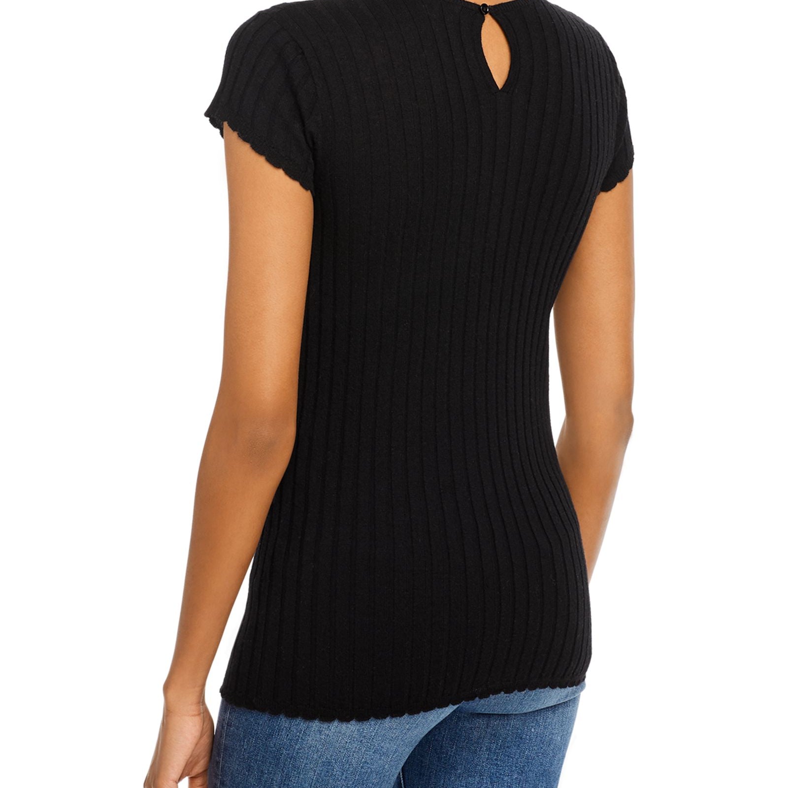 Joie Women Filana Ribbed Knit Short Sleeve Shirt