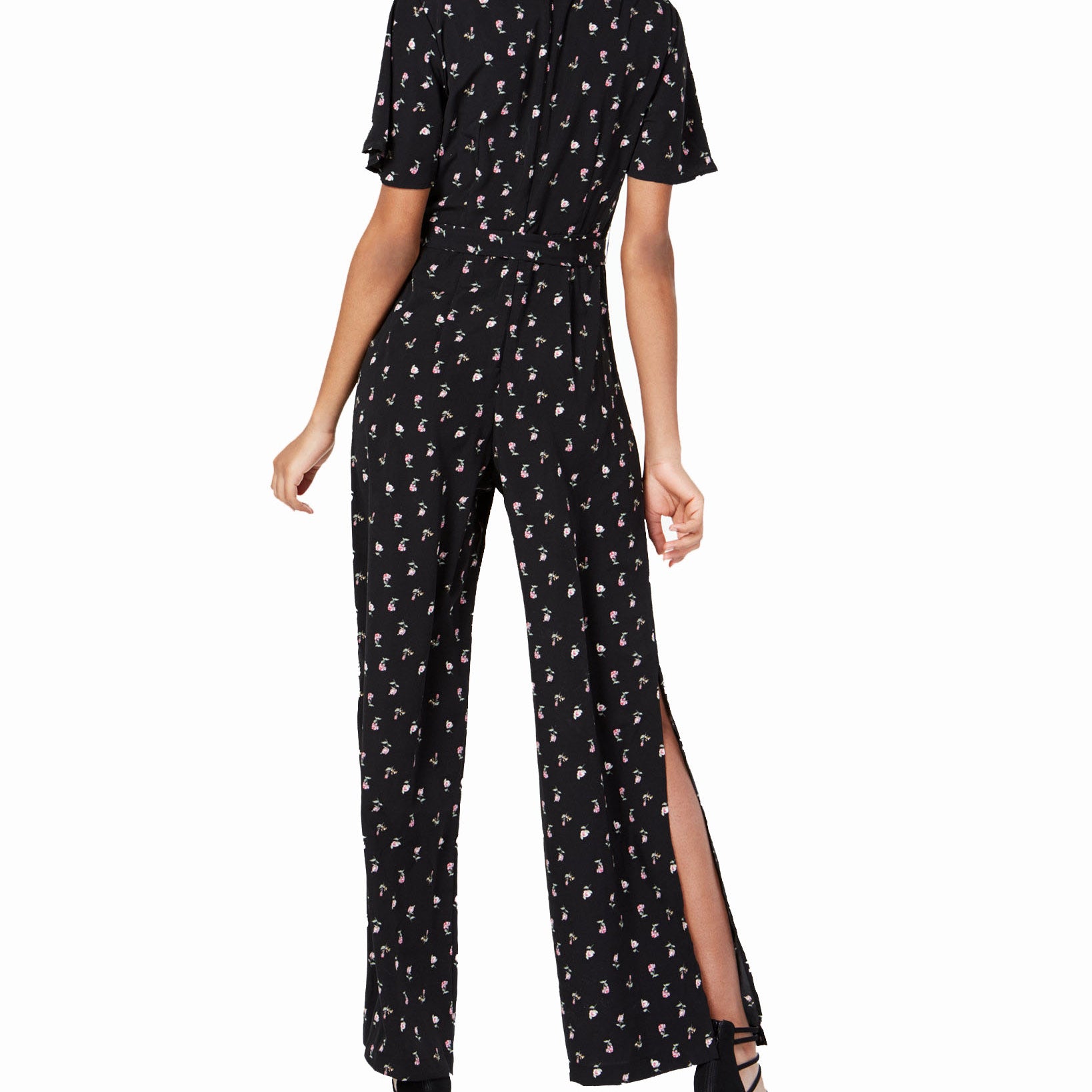 Material Girl Juniors Printed Wrap Jumpsuit
