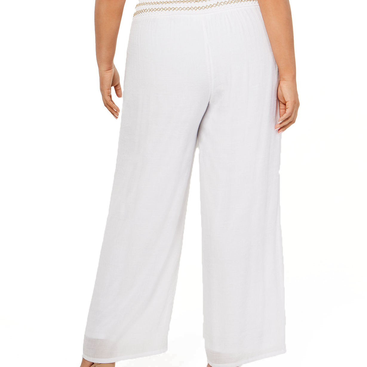 Nicola Women Plus Lined Gauze Pull On Pants