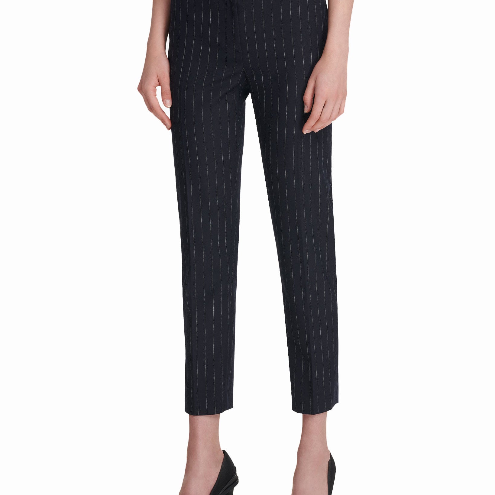 DKNY Women Essex Pinstriped Ankle Pants