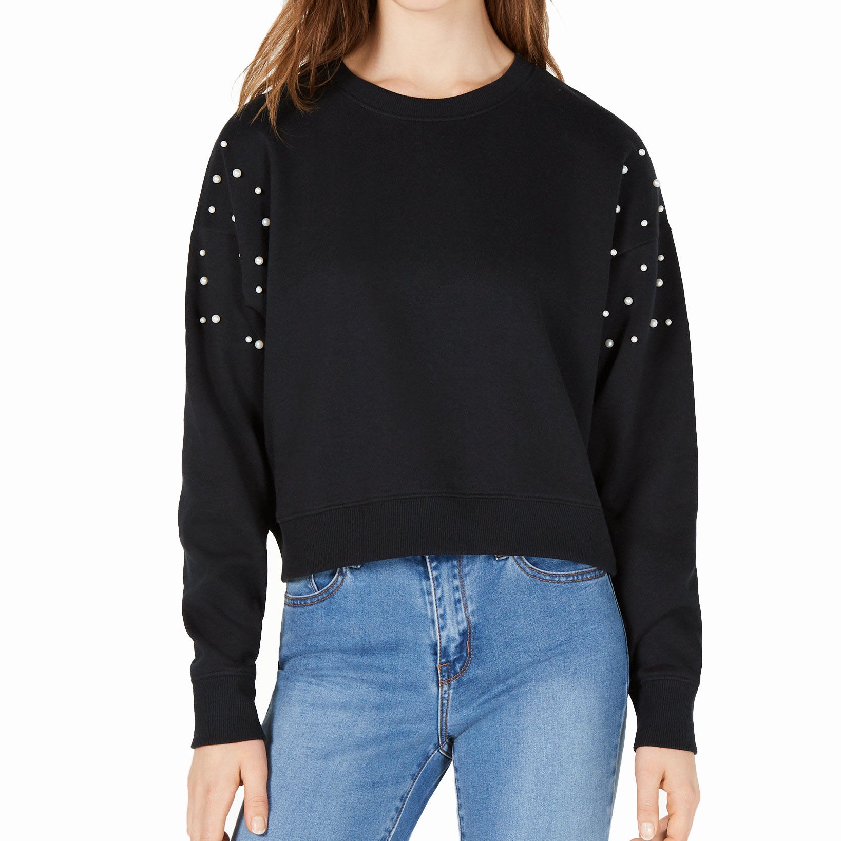 Freshman Imitation Pearl Sweatshirt Anthracite