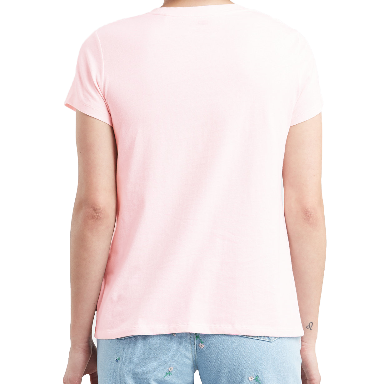 Levis Women Womens Flocked Logo Print T Shirt