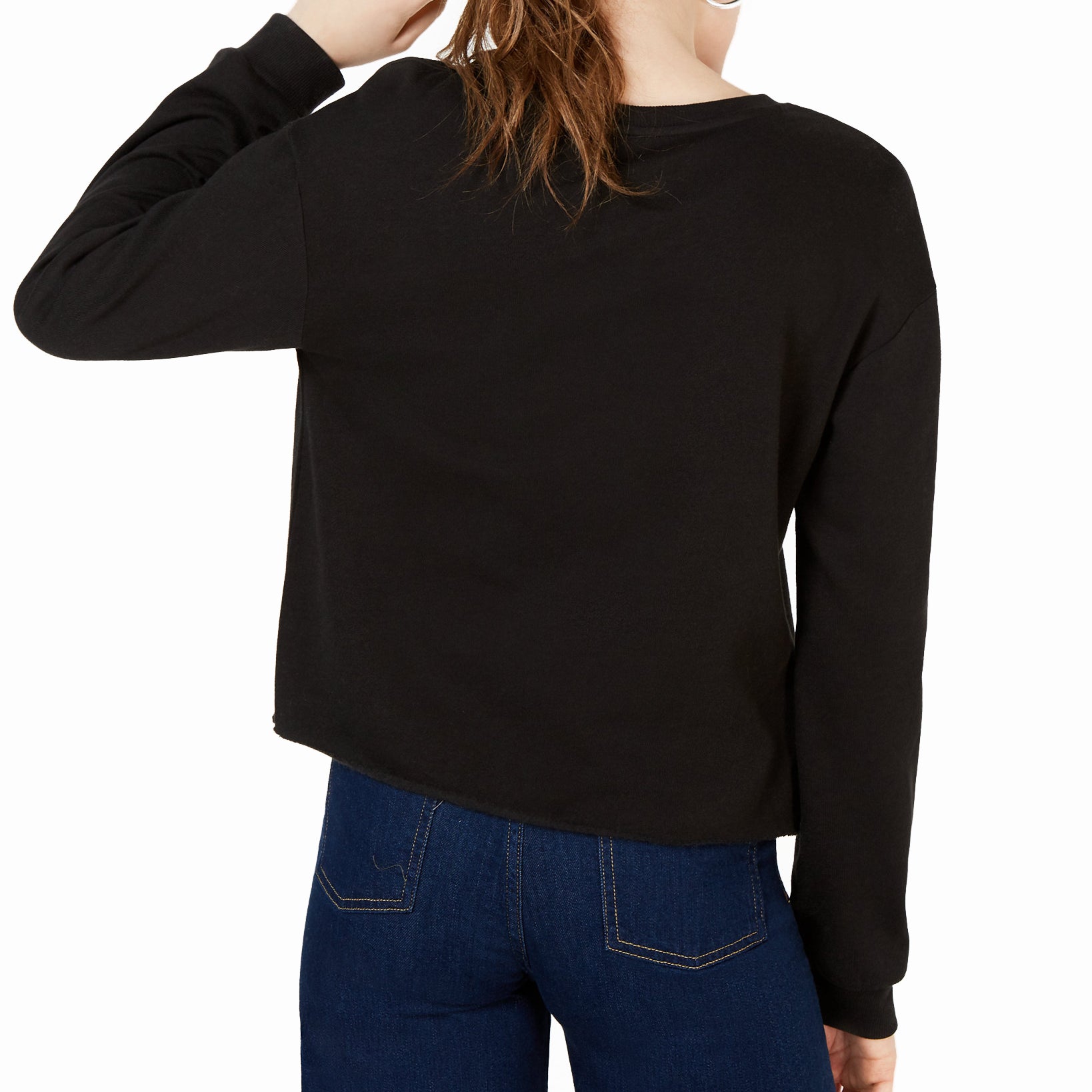 Rebellious One Break Rules Cropped Graphic Sweatshirt