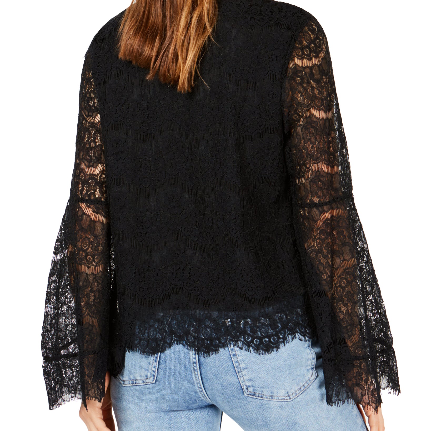 Ultra Flirt Lace Bell Sleeve Top