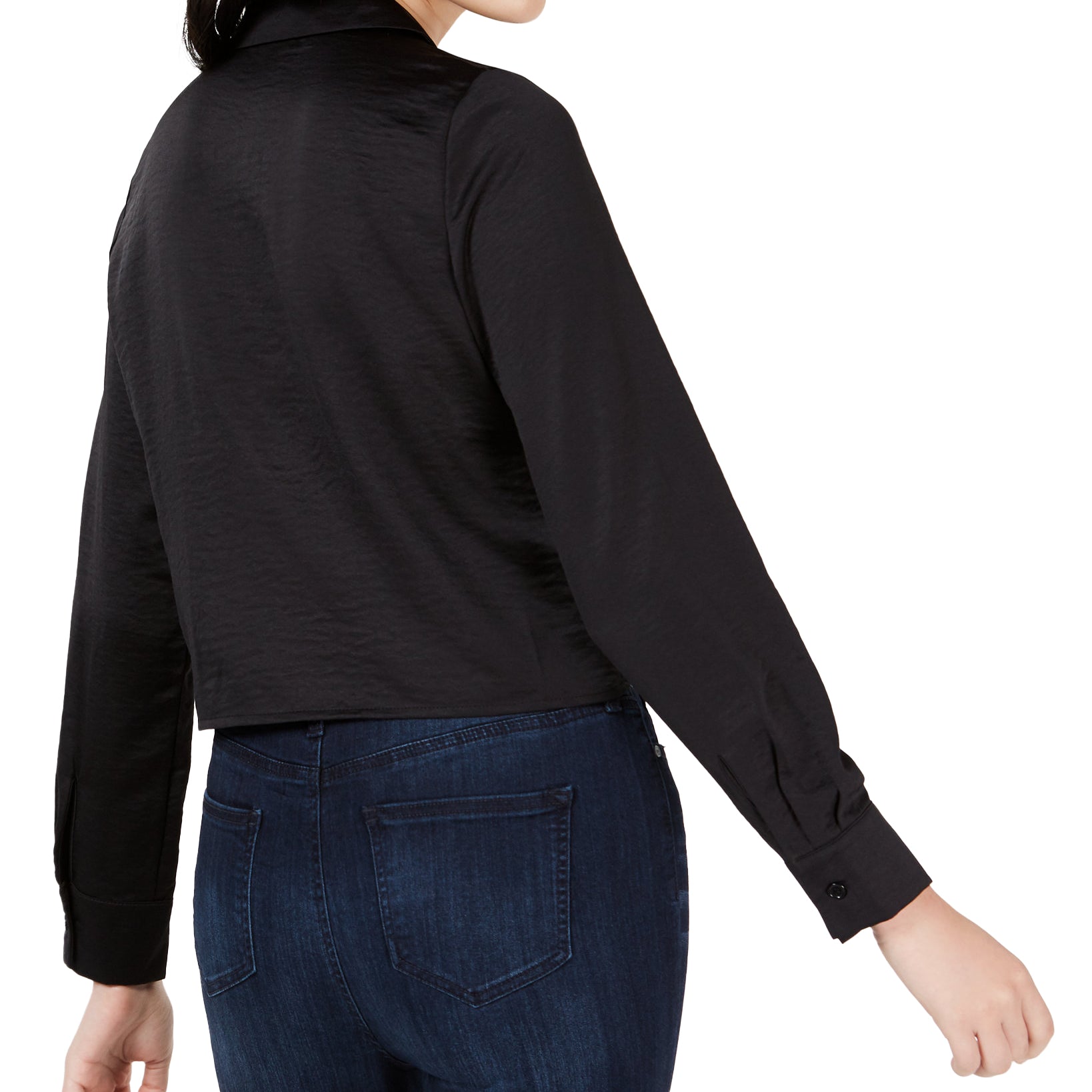 Love, Fire Women Button Front Tie Hem Shirt